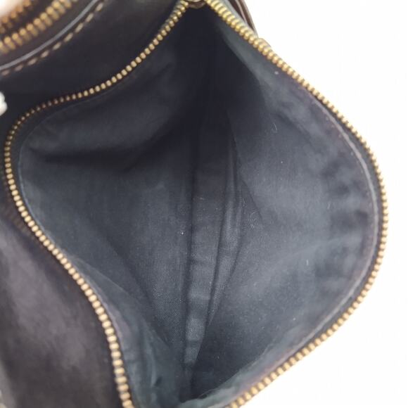 Fossil Black Pebbled Leather Zipper Pockets Crossbody Bag - Picture 15 of 16